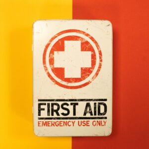 Lata Primeros Auxilios Vertical con 500g de Galletas