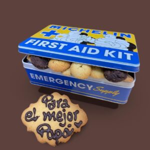 Lata Michelín con galletas